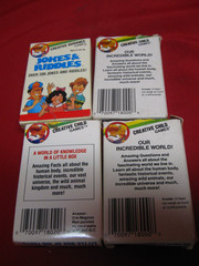 CREATIVE CHILD GAMES BIG FACTS JOKES AND RIDDLES CARD GAMES. – LOT OF 4 BOXES