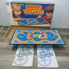 Double Trouble Board Game 1987 Milton Bradley 95% Complete Pop-o-matic