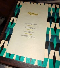 Ridley’s Games Room Backgammon Board Game Strategy Turquoise + Cream UNUSED