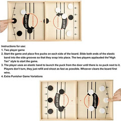 Fast Sling Puck Game Paced Desktop Winner PK Game Board Family Toys Child Gift