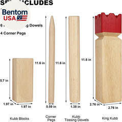 Kubb Game Set Backyard Game Set Outdoor Tossing Game Set with Carrying Bag