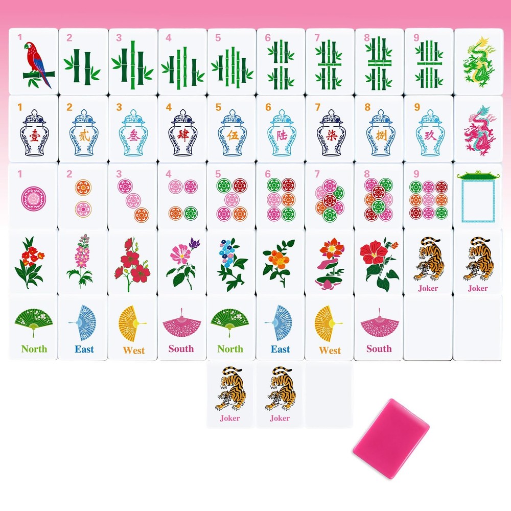 Arrowbash 160 Pcs Mini Mahjong Tiles Set 1.2 Inch Tiles American Mahjong Game…