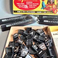 Vintage Anagrams Word Games Transogram Complete Excellent Plus 1957