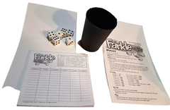 Farkel Game by Patch Complete Boxed Game 6 Dice Cup Score Sheets Instructions
