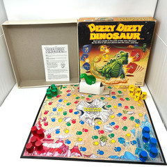 1987 DIZZY DIZZY DINOSAUR Board Game pressman WORKS Complete vintage wind up