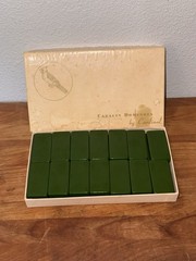 1940s Catalina Dominoes by Cardinal GREEN No. 500 With Original Box. Very Nice