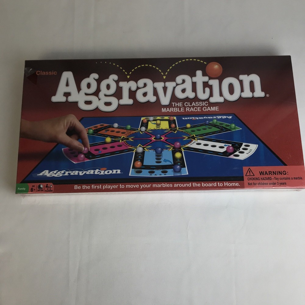 Classic AGGRAVATION Marble Race Board Game 2-6 PLAYERS #1180 New