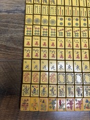 Vintage Bakelite Enrobed Mahjong Set MET Games Complete Extra Tiles Rare Butters