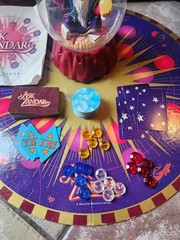 Vintage 1992 MB Ask Zandar Fortune Telling Board Game Working 100% Complete