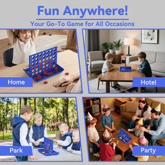 Medium Size 4 in a Row Game for Kids Ages 3+, Classic Family Board Game for Kids
