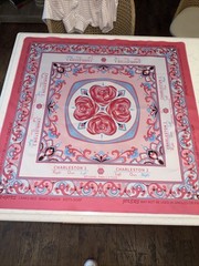 ® American Mahjong Mat with Rules – Pink Floral Mah Jong Table Cloth – 33″ Ne…