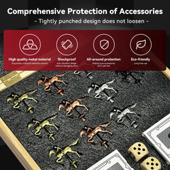 Large 23 Inches Horse Racing Board Game with 11 Luxury Metal Horses, Foldable Wo