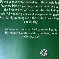 The Games Club Backgammon Wooden Game Set New in Box Professor Puzzle 8 + years