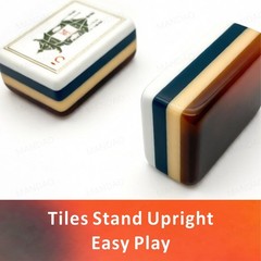 Tortoiseshell 4Layer Mahjong Tiles – American Set 160 Tiles – Beautiful!