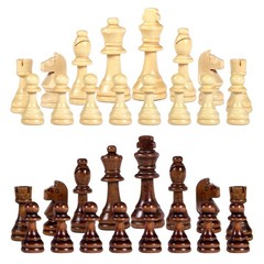Large Weighted Wood Chess Pieces, 3.5 Inch King, Pieces Only, No Board