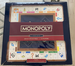 NEW Monopoly Luxury Edition Large Deluxe Wooden Board Game Never used Open Box