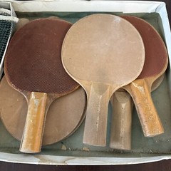 Vintage Milton Bradley Tournament Table Tennis Indoor Game Set Ping Pong
