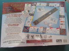 Williamsburg Opoly Board Game from the Makers Late for The -Sky Virgina)