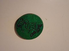 Vintage Pog Slammer Bad Boy Club Original Green Plastic California USA 90s