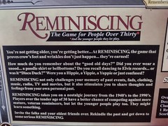 Reminiscing Millennium Edition 1940’s thru 1990’s Board Game