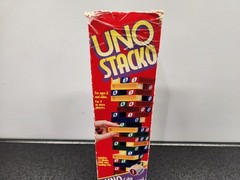 UNO Stacko Block Tower Game 1994 No Dice (Otherwise Complete) Vintage Mattel