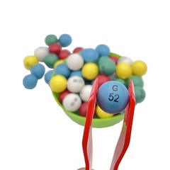 Plastic Bingo Balls 3/5 inch Multicolored,75 Count, Perfect for Bingo Nights,…