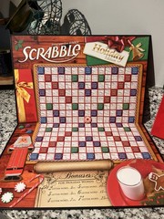 Scrabble HOLIDAY EDITION Board Game Christmas Red & Green Letter Tiles NEW