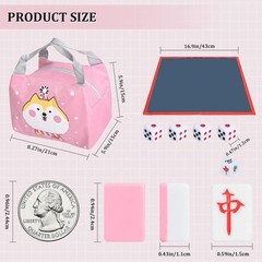Portable Mini Mahjong Set – Waterproof 144 Melamine Tiles, Travel Handbag, Compl