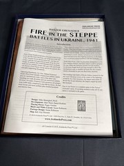 Fire in the Steppe Battles in Ukraine 1941 Board Game Unpunched