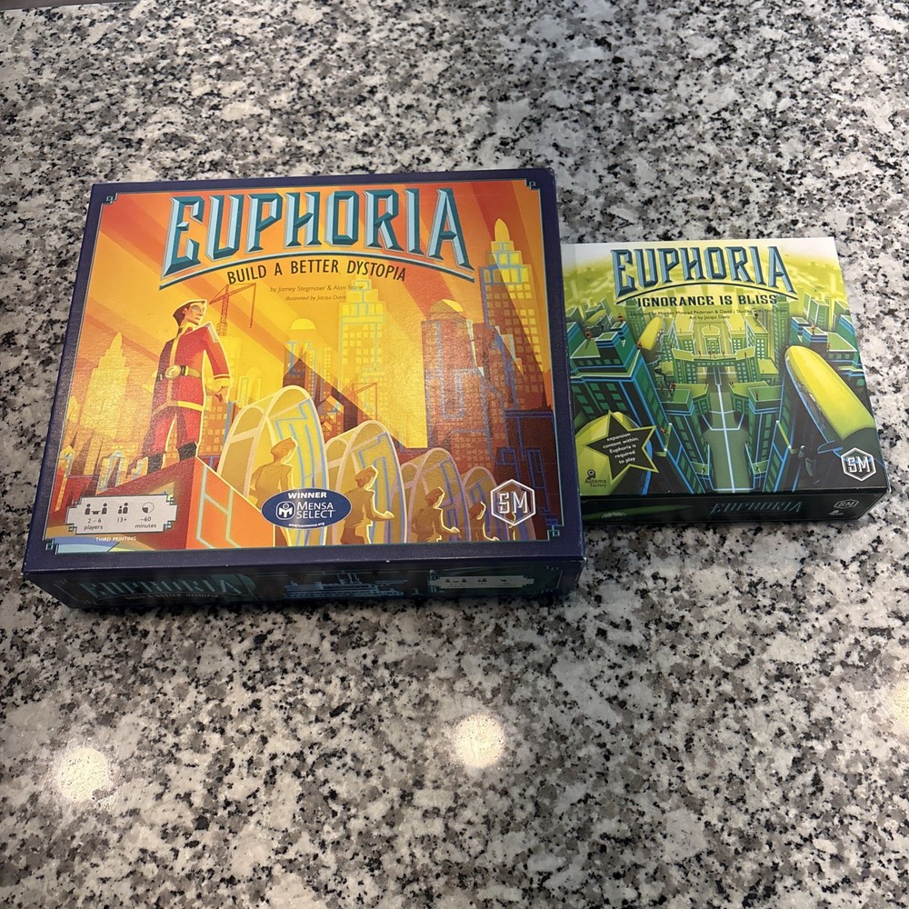 Euphoria Board Game with Ignorance is Bliss Expansion and Game Trayz!