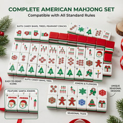 160 Christmas-themed American Mahjong set 4-layer acrylic American Mahjong tiles