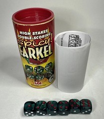 Spicy Farkel Farkle Dice Game High Stakes Double Scores LGI Family W/Score Sheet