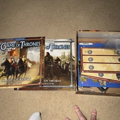 George R. Martin Game of Thrones and Expansion Clash of Kings board game