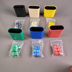Farkel Party Dice Game Complete w. score cards & instructions original metal box
