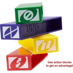 UNO Stacko Party Game Colored Stacking Blocks Balance Big