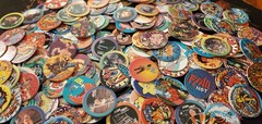Lot of 100 Pogs + Slammer! 1990s Retro Nostalgia! Milk Caps! No Duplicates!