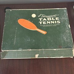 Vintage Milton Bradley Tournament Table Tennis Indoor Game Set Ping Pong