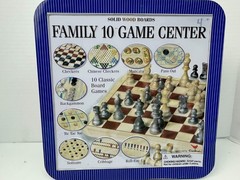 Cardinal Family 10 Game Center Solid Wood Boards Ten Classic Games