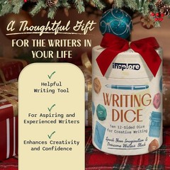 12-Sided Writing Dice – Giftable Creative Writing Tool – 120 Inspiration Prompts