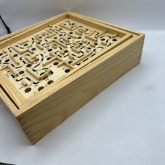 Labyrinth Wooden Board Game by Cardinal With 2 Balls and Box 2004 Item #190
