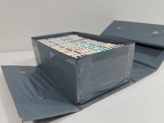 Pavilion Dominoes Double 12 Set 91pc Vtg Snap-Closure Case Multicolored Tiles