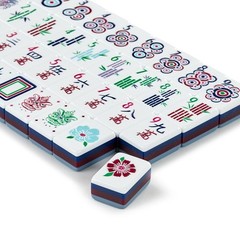 160 American Mahjong Tiles 4-Layer Acrylic Gray Theme Engraved Set fast ship