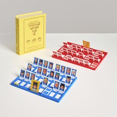 Guess Who? Vintage Bookshelf Edition Board Game in Linen Book Case WS Game Co