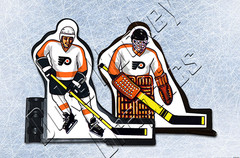 NHL Philadelphia Flyers 1978-81 white PEEL-OFF vinyl decals Coleco compatible