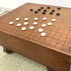 Japanese Vintage Goban Go Board Set with Legs Igo Stones Complete Antique Japan