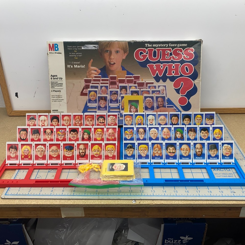 Guess Who? Board Game Milton Bradley Vintage 1991 95% Complete With Box