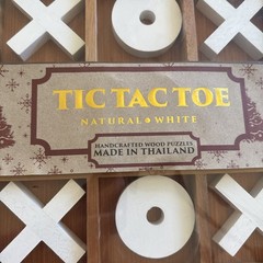 Jumbo Tic Tac Toe Table Game Set American Vintage Style Oversized 15 in