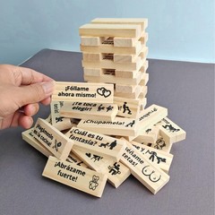 Spanish Blocks Tower Game 48 Pcs for Adult Couples – Fun Stacking