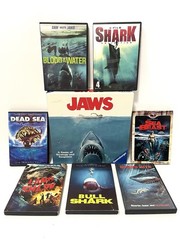SHARK WEEK! Jaws Game & DVD Bundle. JAWS Board Game New & 7 Shark DVDS Used