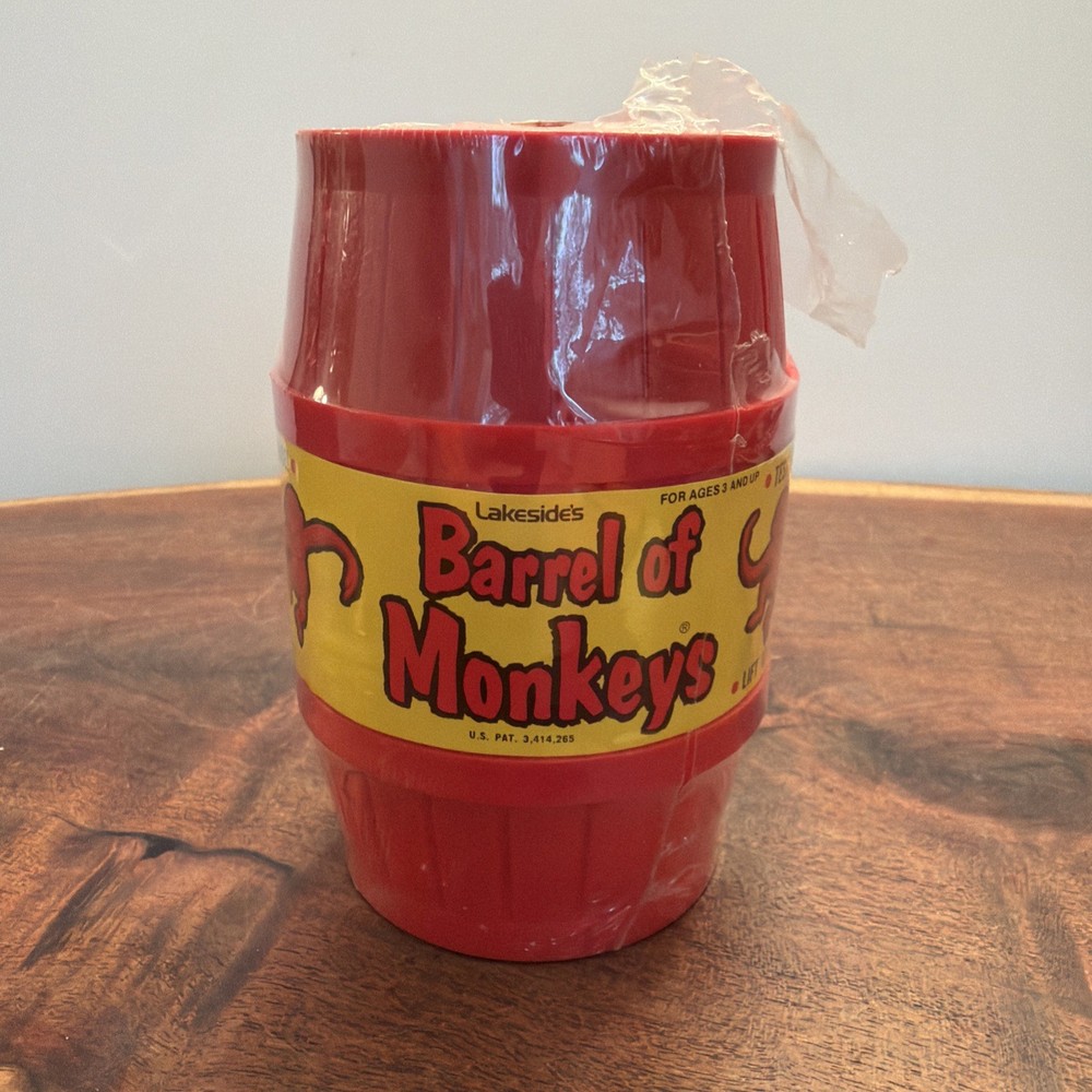 Vtg 1970 Lakeside Games Barrel of Monkeys #8312 Red Leisure Dynamics Sealed NOS